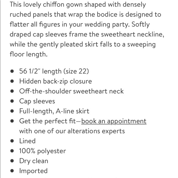 Dessy Collection Lux Off The Shoulder Chiffon Gown - Picture 7 of 9